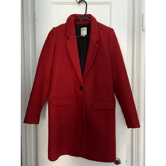 Zara Trafaluc Rust Red-Orange Coat - Picture 2 of 7